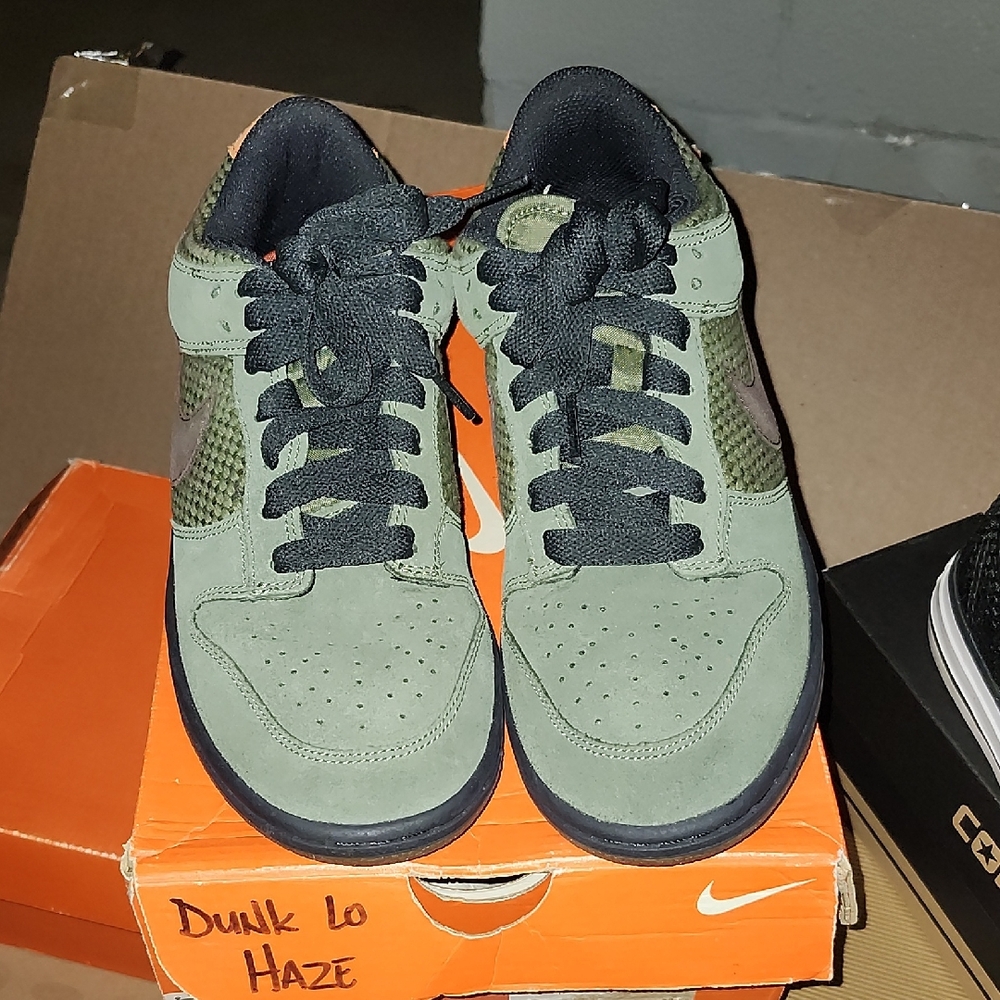 Nike Dunk Low Green and Black Sneakers